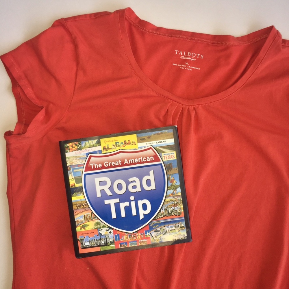 Talbots Orange/Red Top